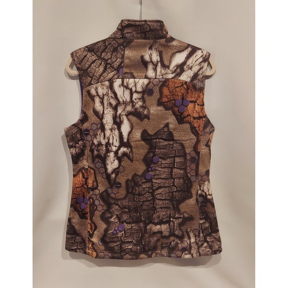 Treezyn Womens Camo Purple Late Seezyn Vixzyn Full Zip Hexflow Vest Size Large - Picture 5 of 15